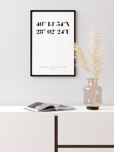 Koordinatlar Kişiye Özel - Art Print